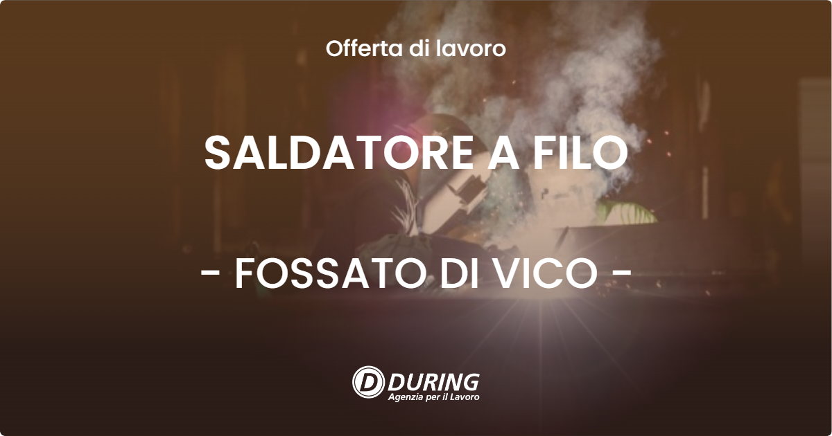 OFFERTA LAVORO - SALDATORE A FILO - FOSSATO DI VICO (PG)