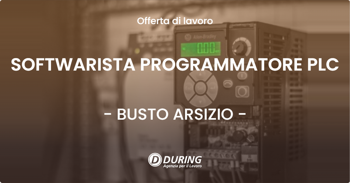 OFFERTA LAVORO - SOFTWARISTA PROGRAMMATORE PLC - BUSTO ARSIZIO