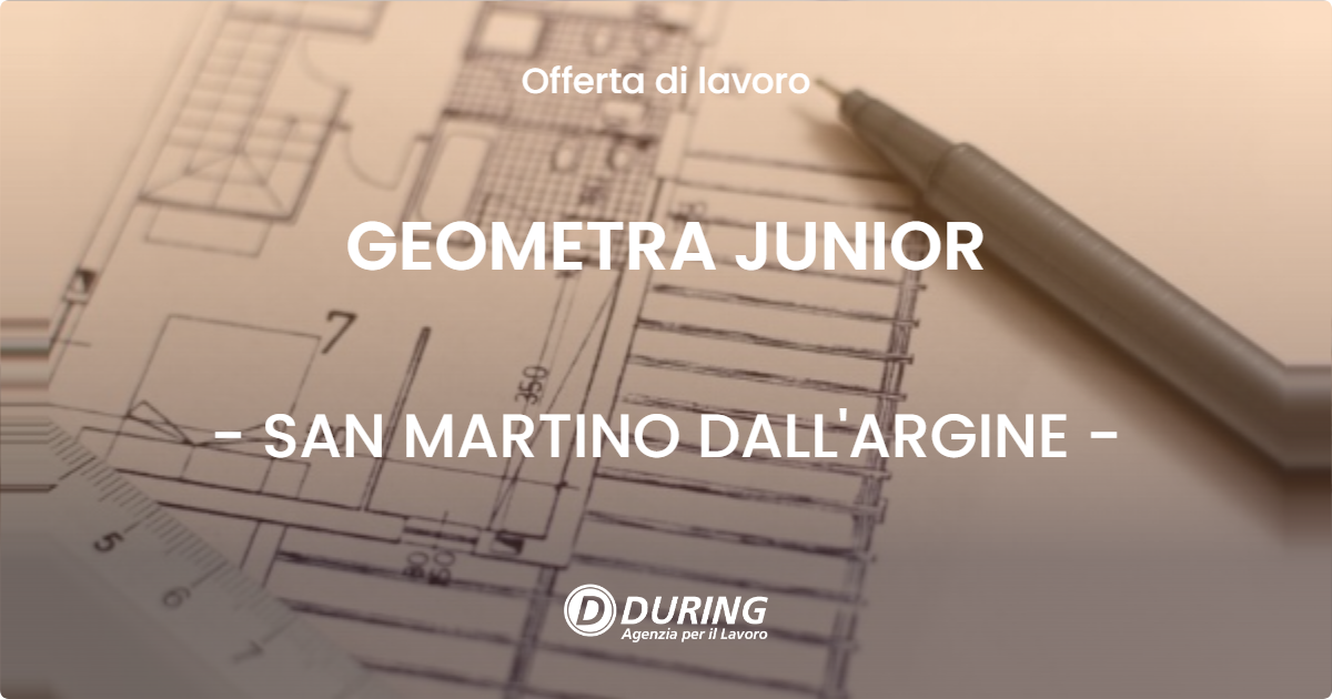 OFFERTA LAVORO - GEOMETRA JUNIOR - SAN MARTINO DALL'ARGINE (MN)