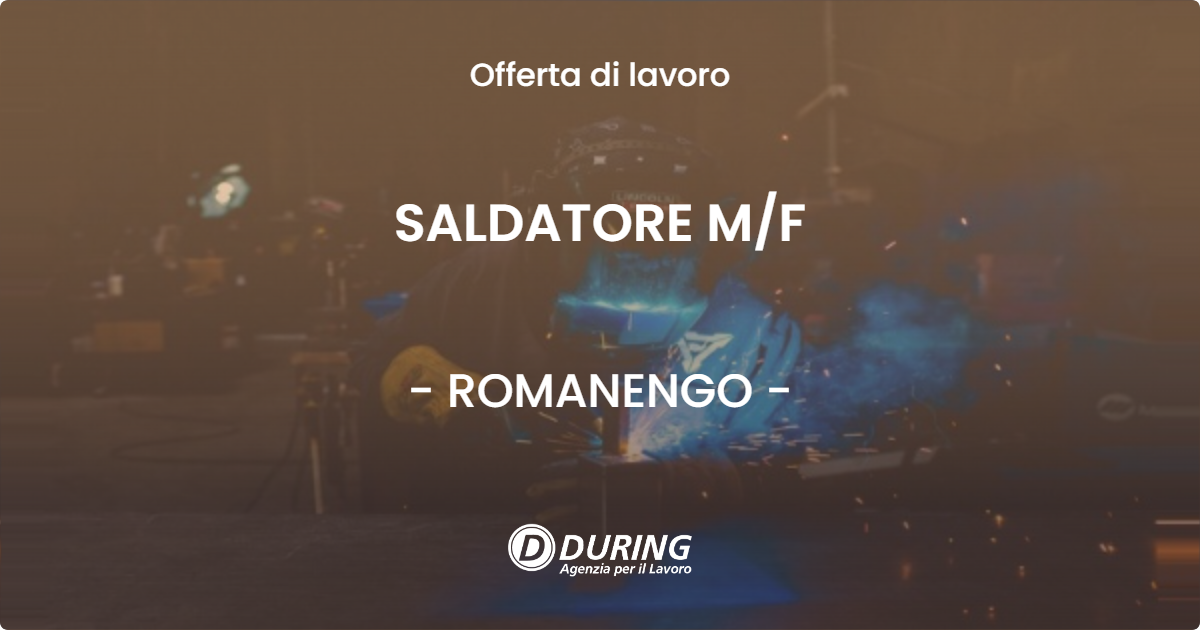 OFFERTA LAVORO - SALDATORE  MF - ROMANENGO