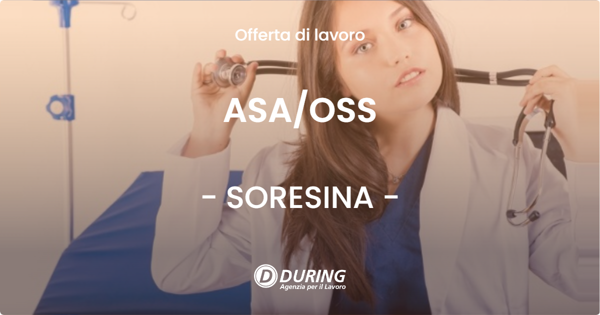 OFFERTA LAVORO - ASA/OSS - SORESINA (CR)