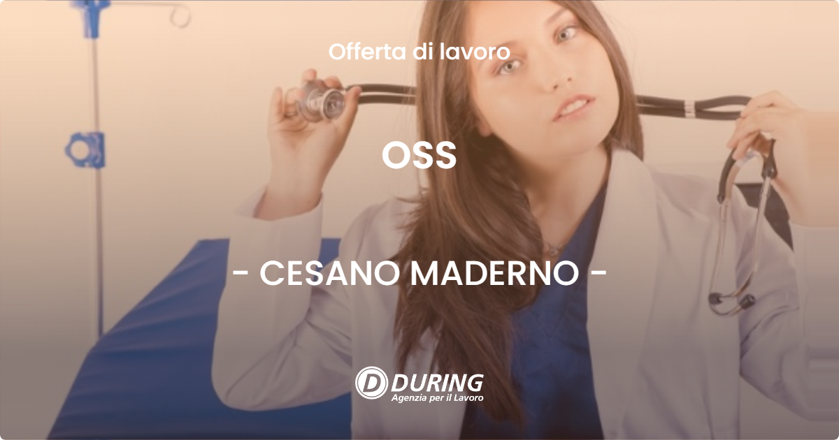 OFFERTA LAVORO - OSS - CESANO MADERNO