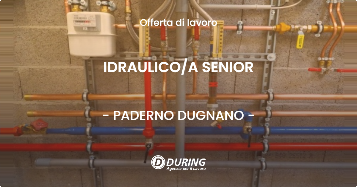 OFFERTA LAVORO - IDRAULICOA SENIOR - PADERNO DUGNANO
