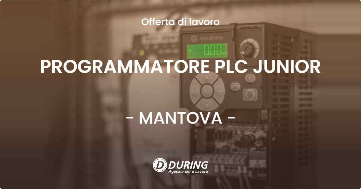 OFFERTA LAVORO - PROGRAMMATORE PLC JUNIOR - MANTOVA