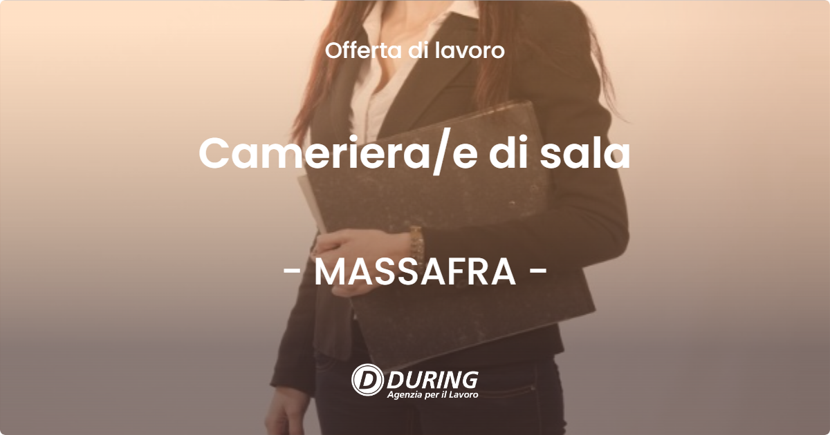 OFFERTA LAVORO - Cameriera/e di sala - MASSAFRA (TA)