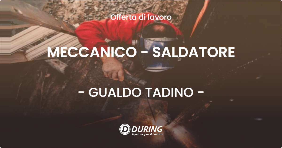 OFFERTA LAVORO - MECCANICO - SALDATORE - GUALDO TADINO (PG)