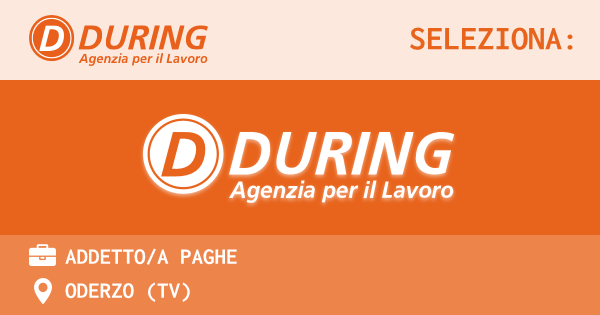 OFFERTA LAVORO - ADDETTOA PAGHE - ODERZO (TV)