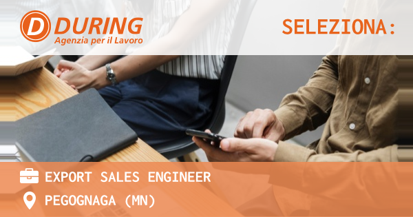 OFFERTA LAVORO - EXPORT SALES ENGINEER - PEGOGNAGA (MN)