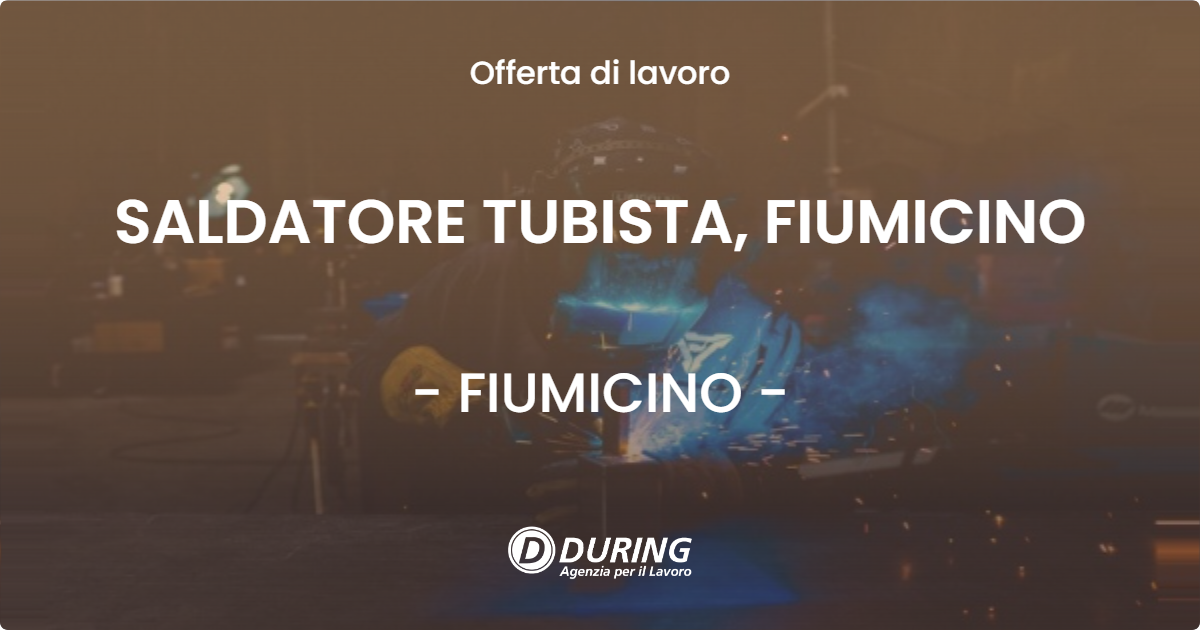 OFFERTA LAVORO - SALDATORE TUBISTA, FIUMICINO - FIUMICINO (Roma)