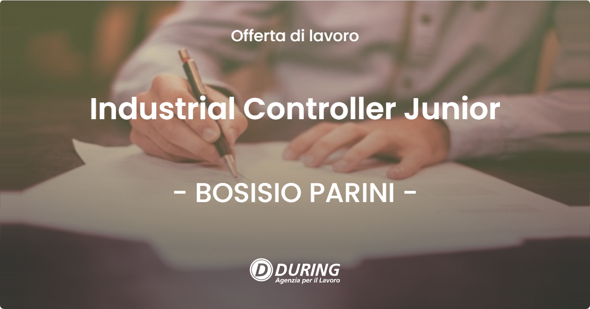 OFFERTA LAVORO - Industrial Controller Junior - BOSISIO PARINI (LC)