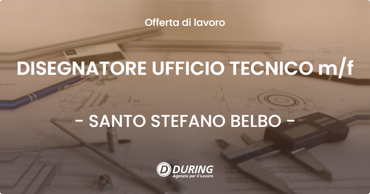 OFFERTA LAVORO - DISEGNATORE UFFICIO TECNICO m/f - SANTO STEFANO BELBO (CN)