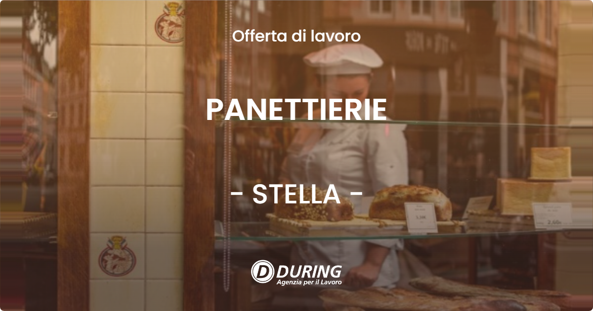 OFFERTA LAVORO - PANETTIERIE - STELLA (SV)