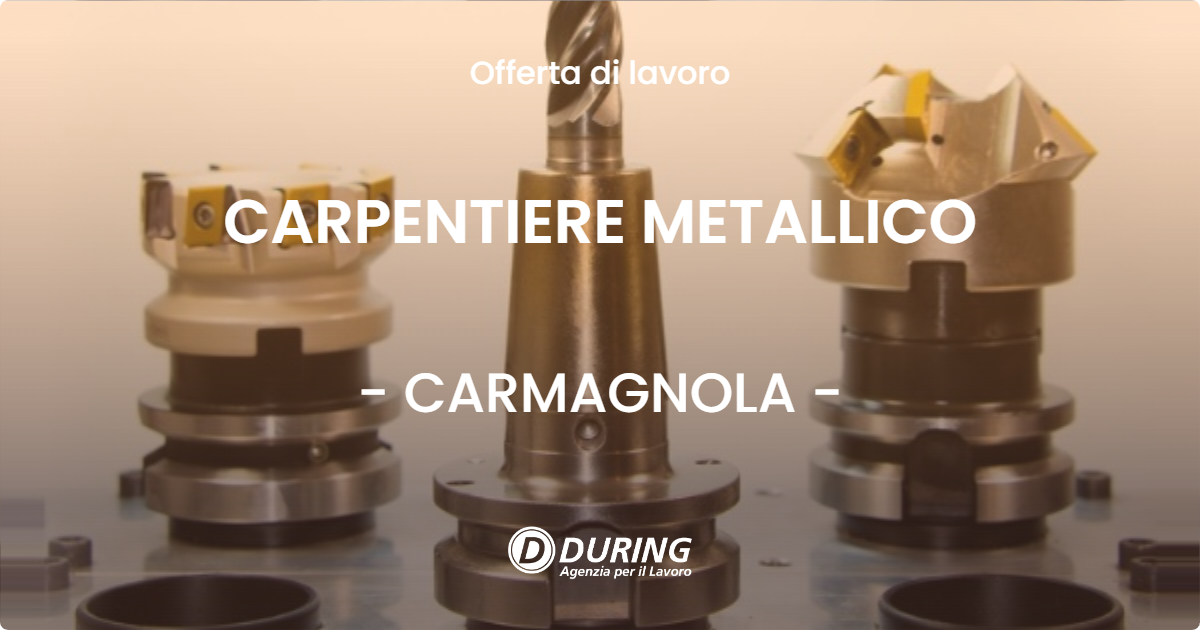 OFFERTA LAVORO - CARPENTIERE METALLICO - CARMAGNOLA (TO)