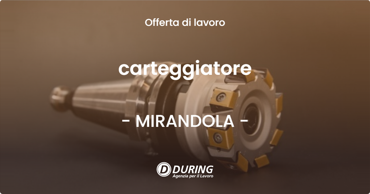 OFFERTA LAVORO - carteggiatore - MIRANDOLA (MO)