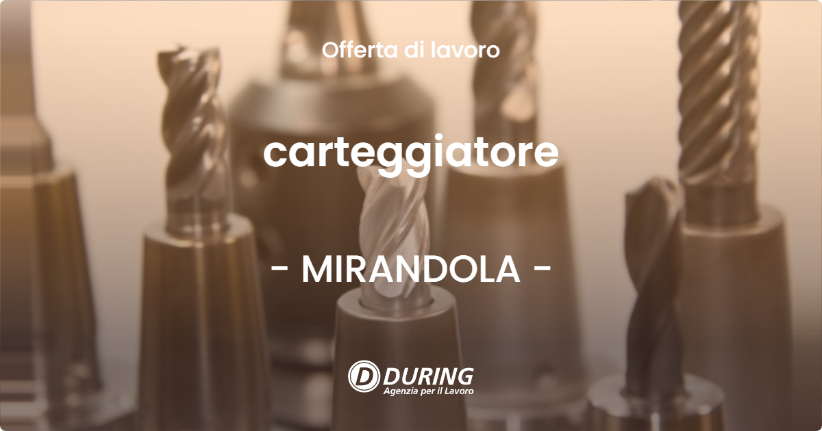 OFFERTA LAVORO - carteggiatore - MIRANDOLA (MO)