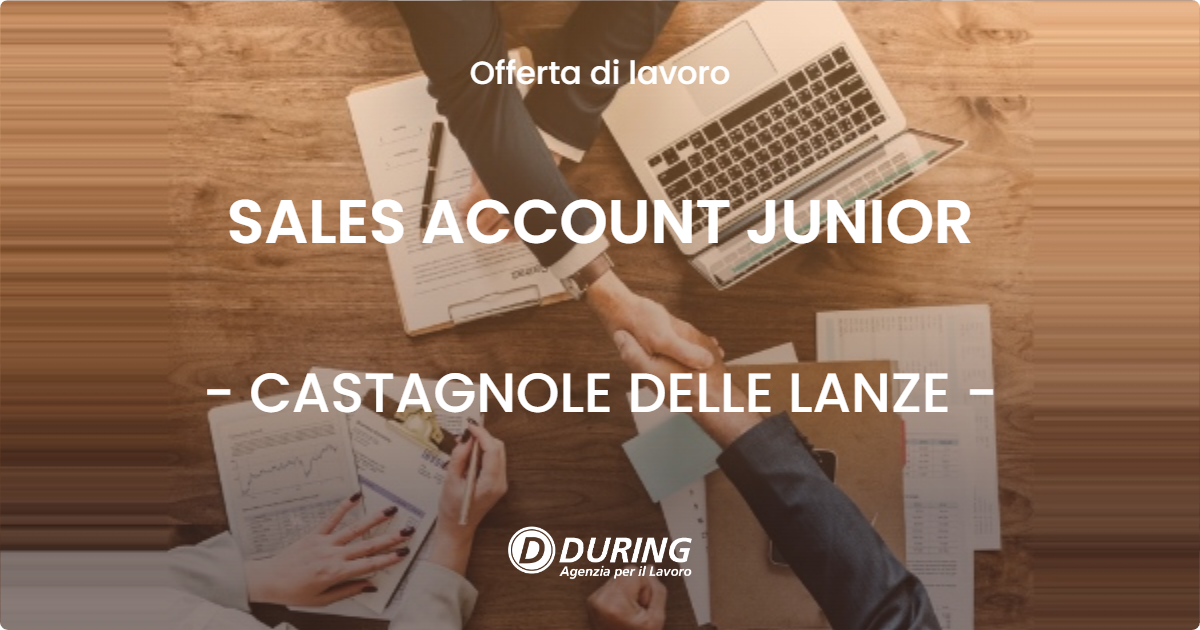 OFFERTA LAVORO - SALES ACCOUNT JUNIOR - CASTAGNOLE DELLE LANZE (AT)
