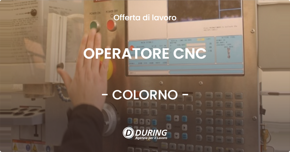 OFFERTA LAVORO - OPERATORE CNC - COLORNO (PR)