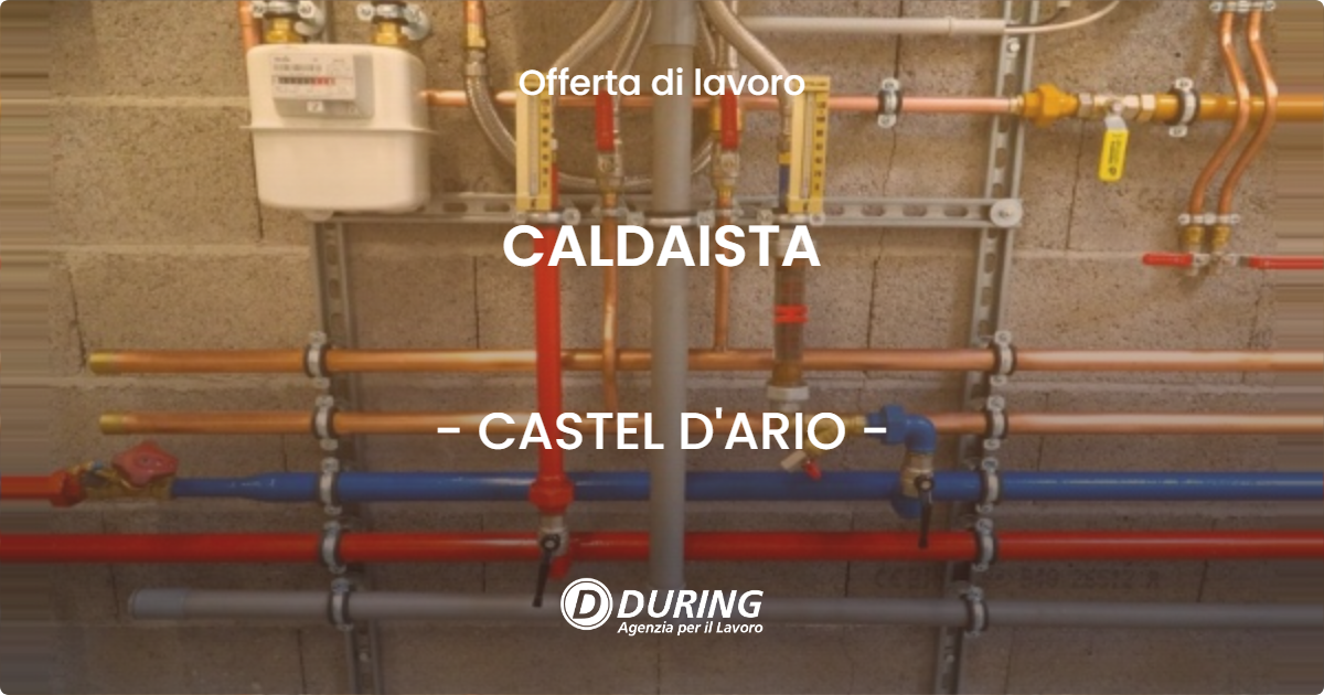 OFFERTA LAVORO - CALDAISTA - CASTEL D'ARIO