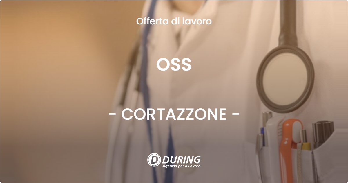 OFFERTA LAVORO - OSS - CORTAZZONE (AT)
