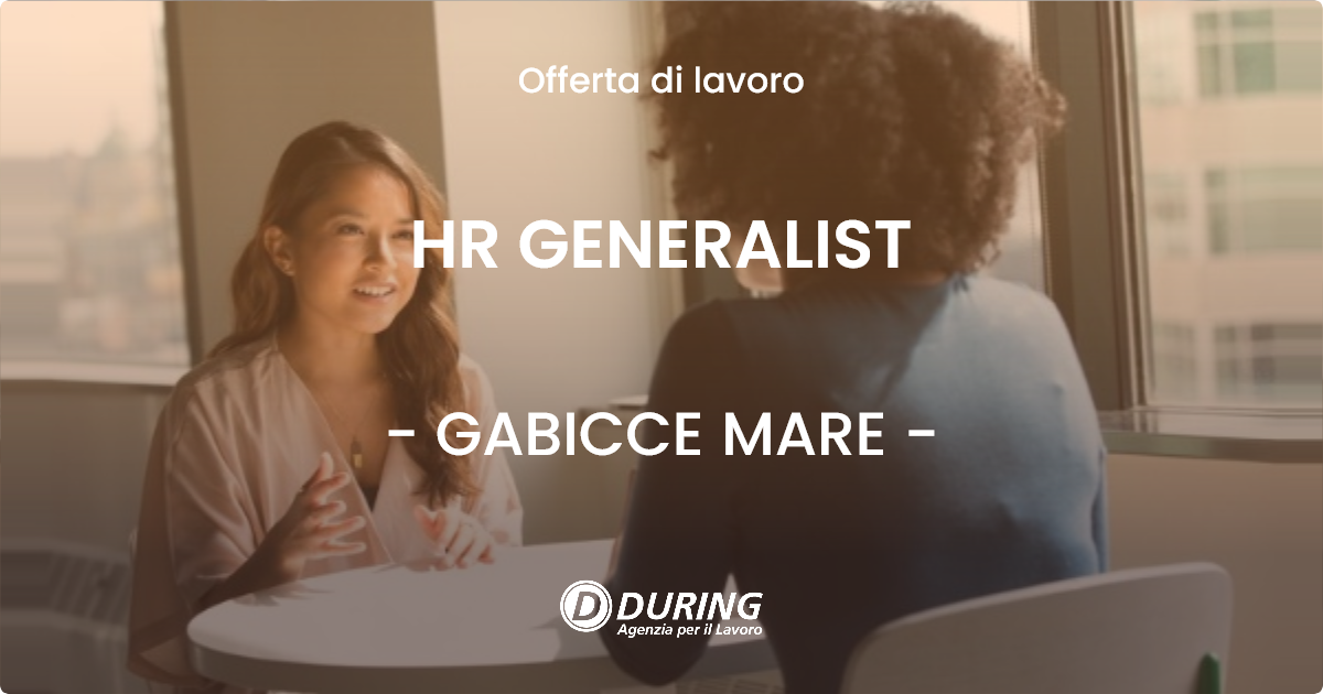 OFFERTA LAVORO - HR GENERALIST - GABICCE MARE (PU)