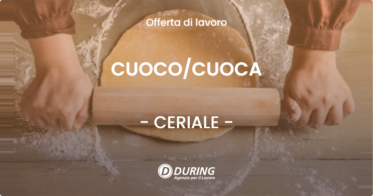 OFFERTA LAVORO - CUOCO/CUOCA - CERIALE (SV)