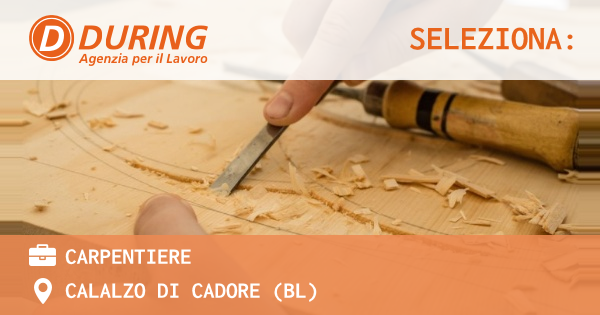 OFFERTA LAVORO - CARPENTIERE - CALALZO DI CADORE (BL)