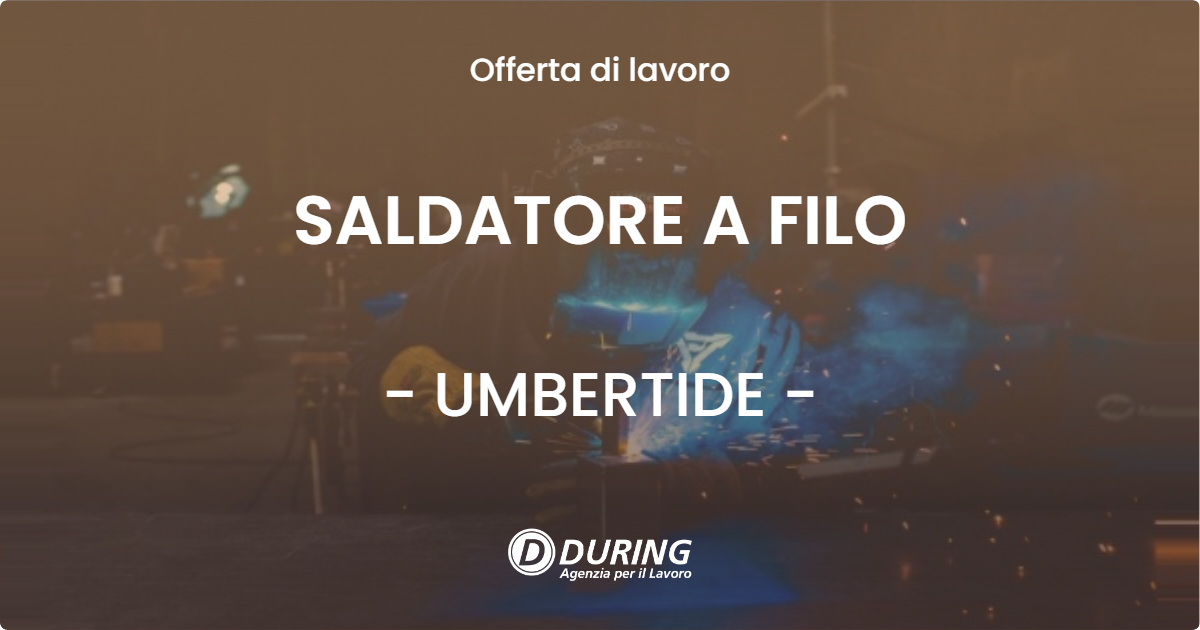 OFFERTA LAVORO - SALDATORE A FILO - UMBERTIDE (PG)