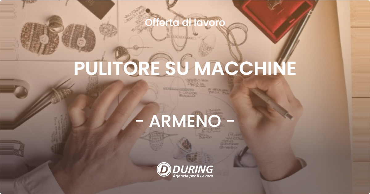 OFFERTA LAVORO - PULITORE SU MACCHINE - ARMENO (NO)