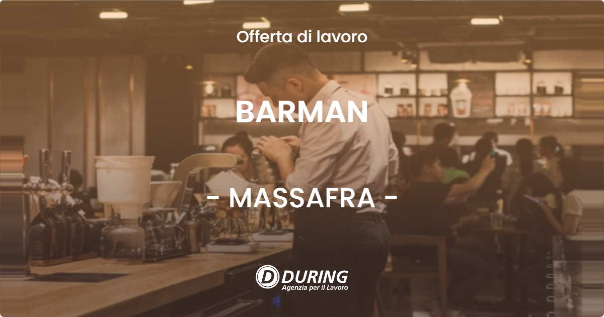 OFFERTA LAVORO - BARMAN - MASSAFRA (TA)