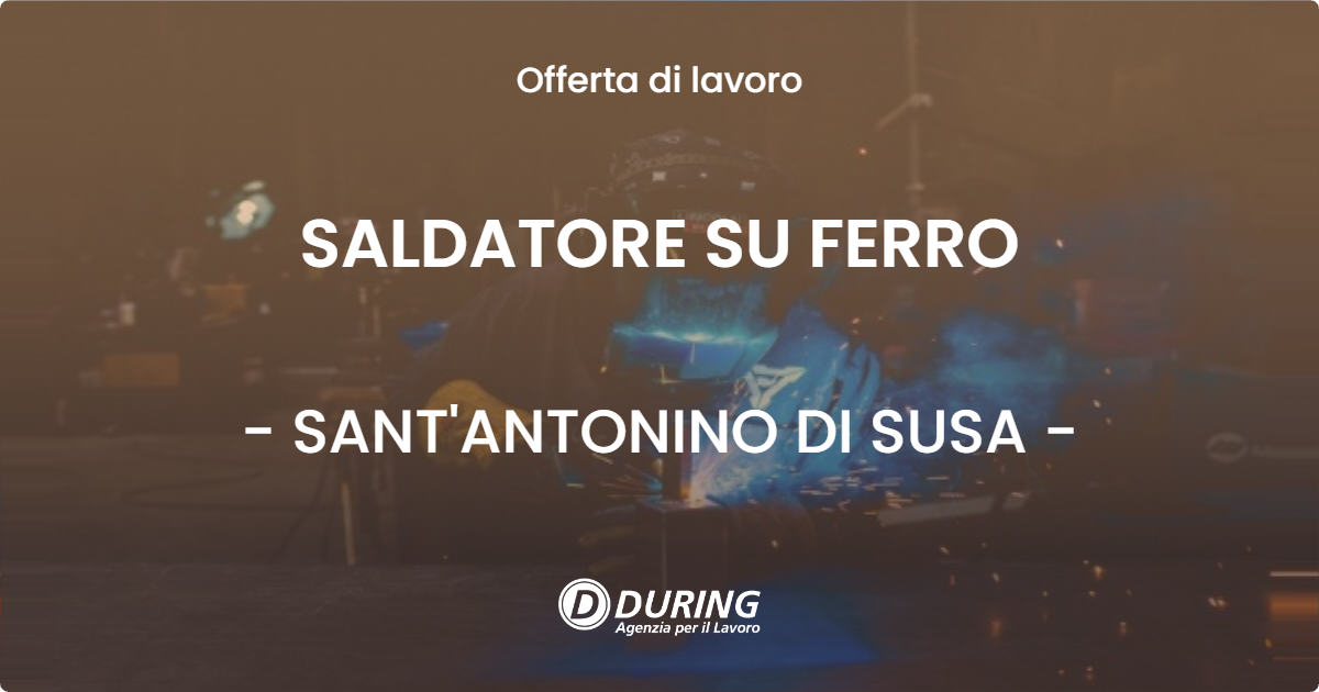 OFFERTA LAVORO - SALDATORE SU FERRO - SANT'ANTONINO DI SUSA