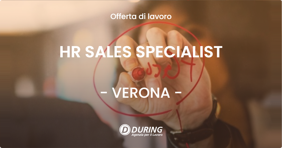 OFFERTA LAVORO - HR SALES SPECIALIST - VERONA