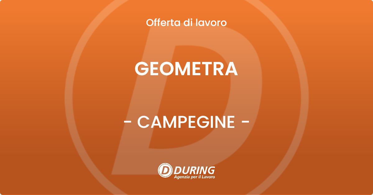 OFFERTA LAVORO - GEOMETRA - CAMPEGINE (RE)