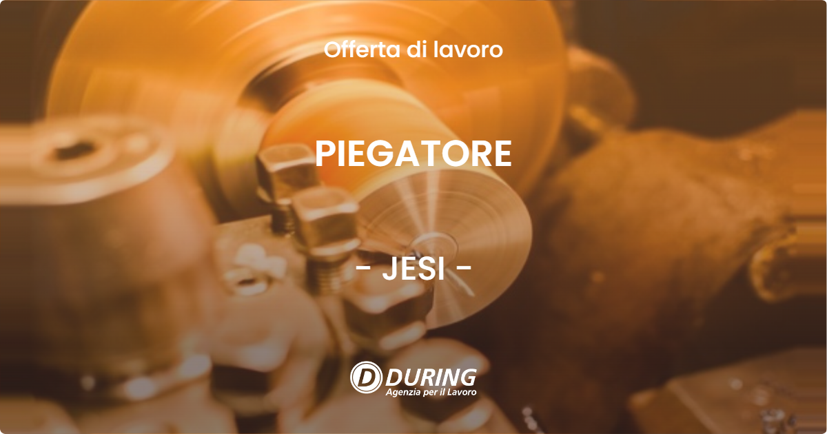OFFERTA LAVORO - PIEGATORE - JESI