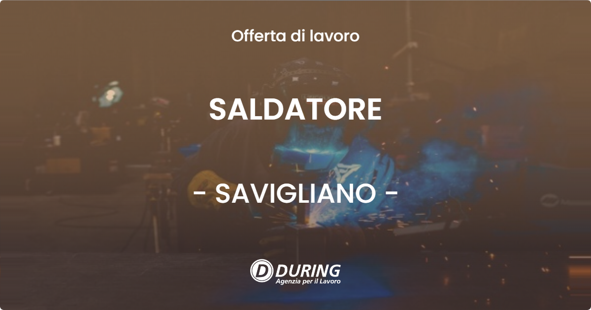 OFFERTA LAVORO - SALDATORE - SAVIGLIANO