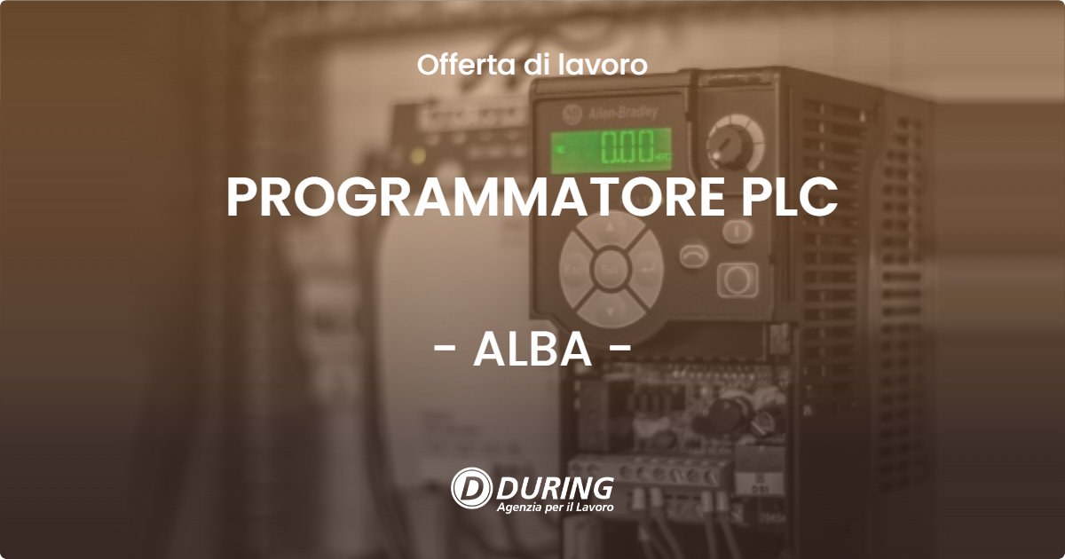 OFFERTA LAVORO - PROGRAMMATORE PLC - ALBA