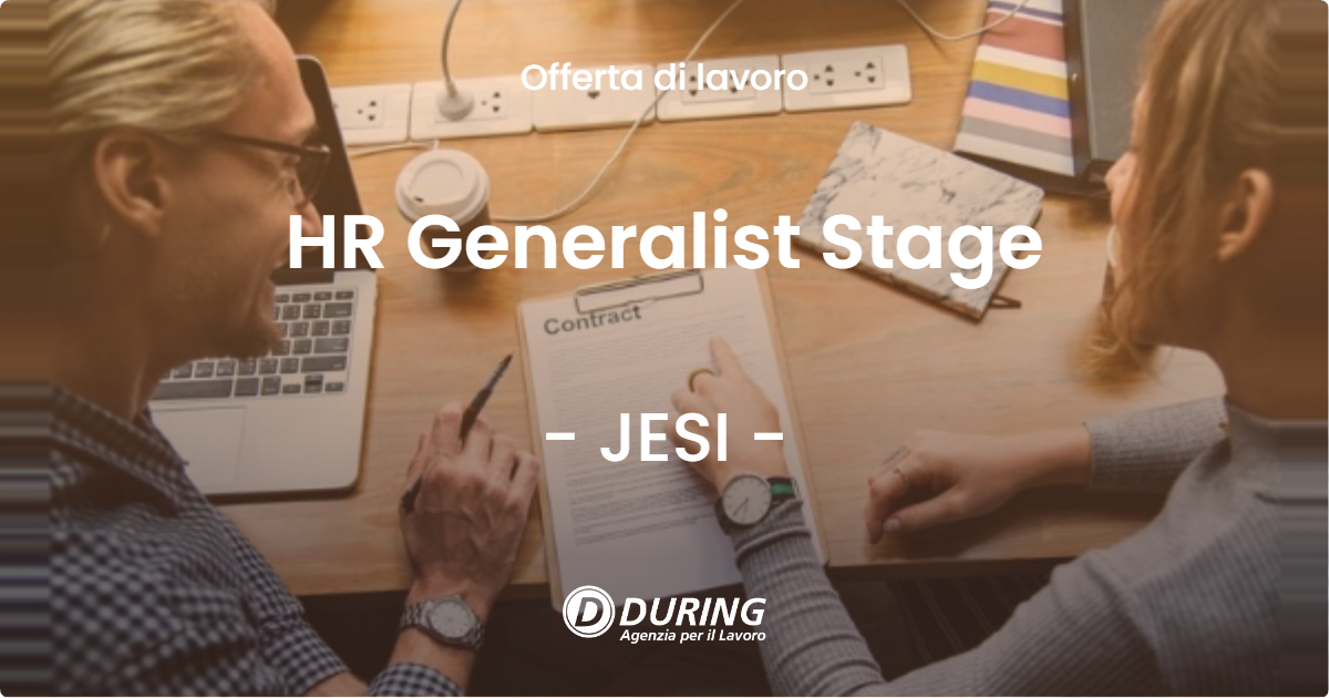 OFFERTA LAVORO - HR Generalist Stage - JESI